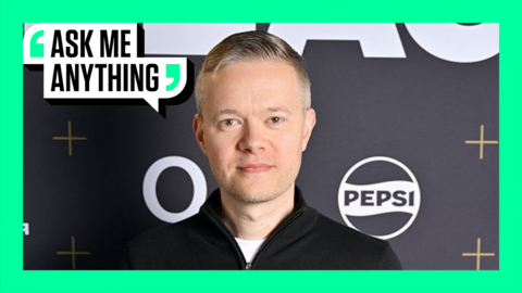 Mark Goldbridge with an Ask Me Anything border around him