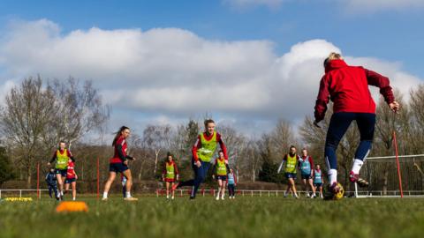 Nottingham Forest Women football team in training