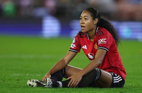 Jayde Riviere reacts during the game