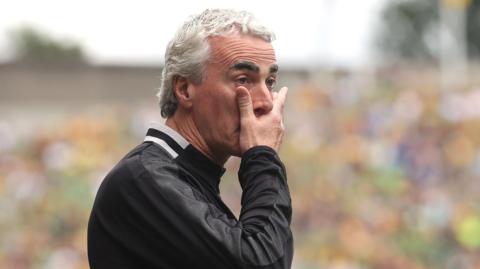 Jim McGuinness dejected on the sideline