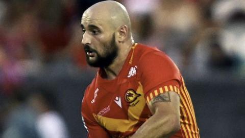 Alrix Da Costa in action for Catalans Dragons earlier this month against Hull KR at Craven Park.