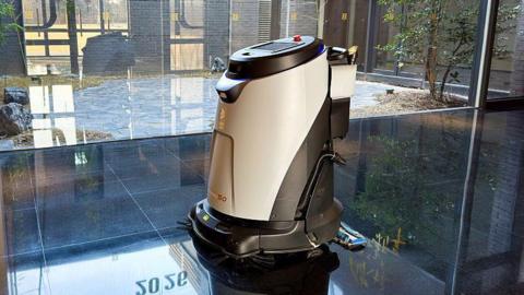 A cleaning robot used in a hotel
