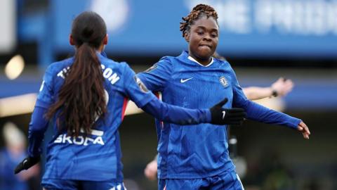 Sandy Baltimore celebrates for Chelsea