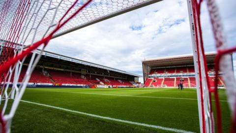 A general view of Pittodrie Stadium.