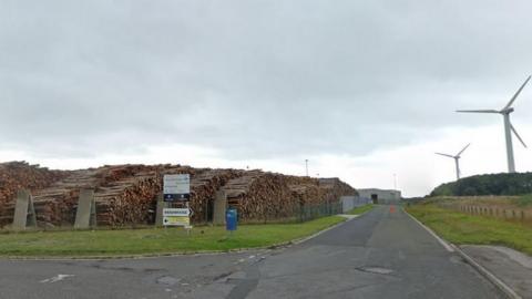 The entrance to the Port of Workington