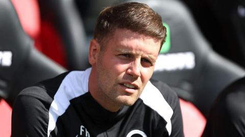 Fabian Hurzeler on the Brighton touchline