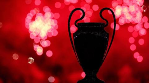 Still image of the Champions League trophy 