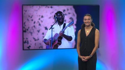Nina on the Newsround set