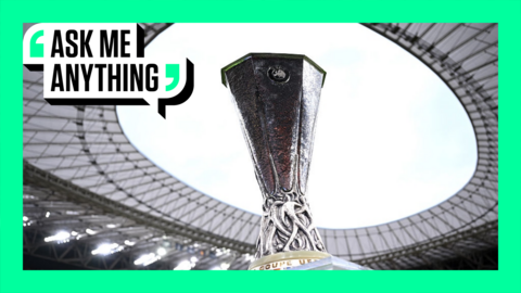 Photo of the Europa League trophy in Bilbao