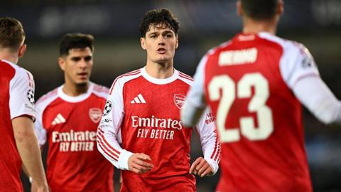 Christian Norgaard playing for Arsenal