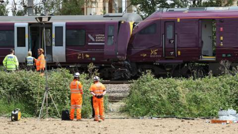 Crashed trains