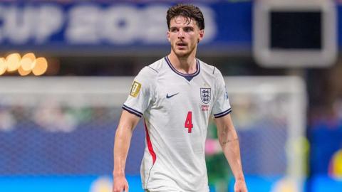 Declan Rice in action for England