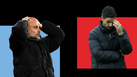 Pep Guardiola and Mikel Arteta