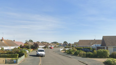 A general view of Bertram Avenue. Homes line the road and some vehicles are parked on the road.