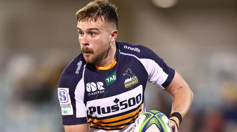 Mack Hansen playing for the Brumbies