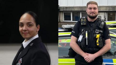 PCs Nadia Shah and Callum Tuckett