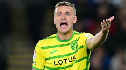 Ben Gibson in action for Norwich City