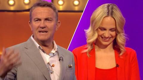 Bradley Walsh and contestant Leona
