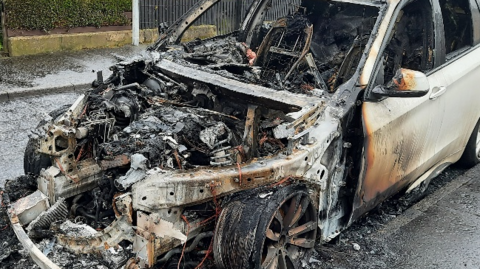 burnt out car derry