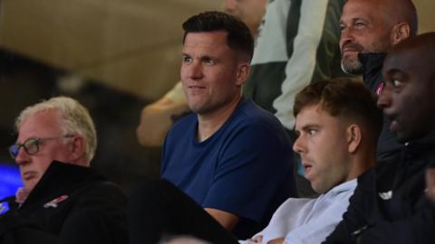 Gary Caldwell in the stands at St. James Park