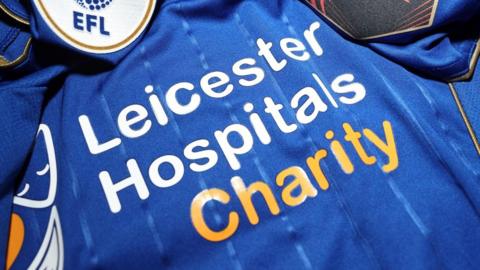 The Leicester Hospitals Charity logo which has been placed on senior Leicester City team's shirts for this weekend's fixtures.
