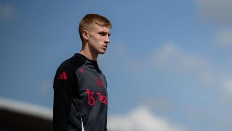 Manchester United midfielder Zach Baumann