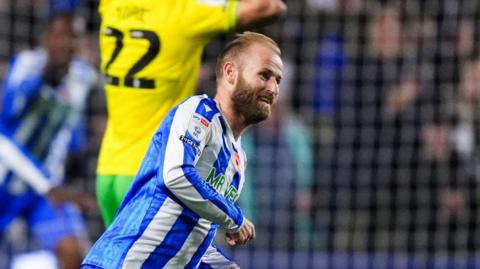 Barry Bannan celebrates giving Sheffield Wednesday the lead over Norwich