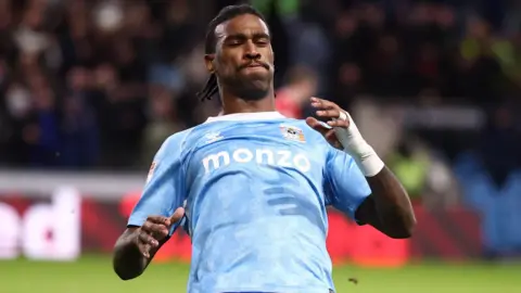 Haji Wright celebrates scoring