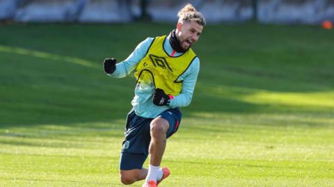 Emiliano Marcondes during a training session with his former club Bournemouth