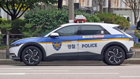 A South Korean police car