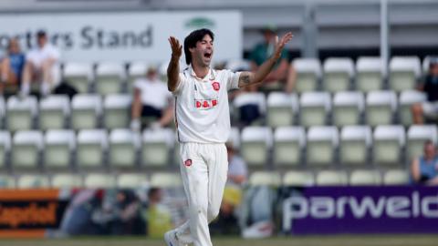 Snater celebrates taking a wicket