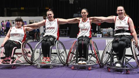 The Wales 3x3 wheelchair basketball team