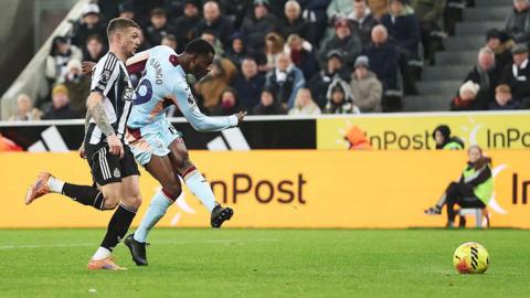 Dango Ouattara scores for Brentford against Newcastle United on 7 February, 2026