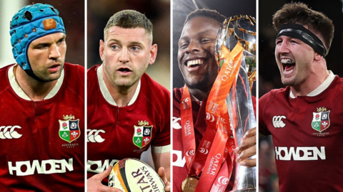 Tadhg Beirne, Finn Russell, Maro Itoje and Tom Curry