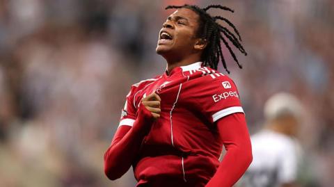 Rio Ngumoha celebrates