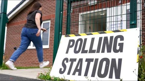 Women entering a polling booth