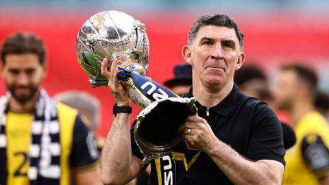 Kevin Maher with the FA Trophy
