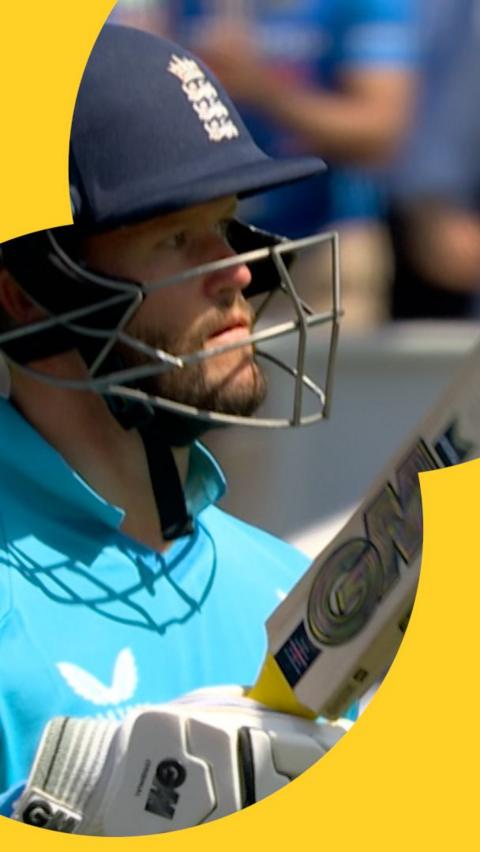 Ben Duckett leaving the pitch after getting out