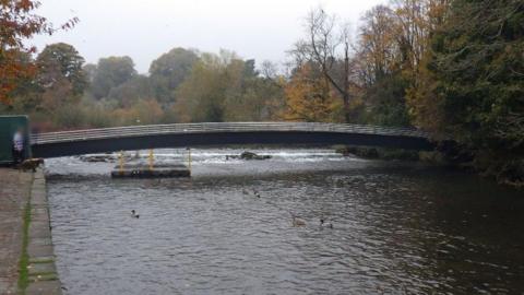 A view of Weird Bridge in Bakewell, Derbyshire