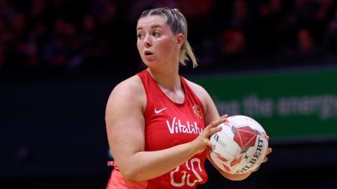 Eleanor Cardwell playing for England