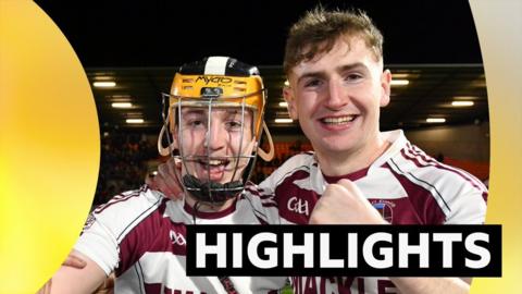 Slaughtneil players celebrate at full time