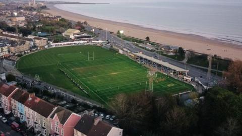Aerial view of Swansea's St Helen's ground