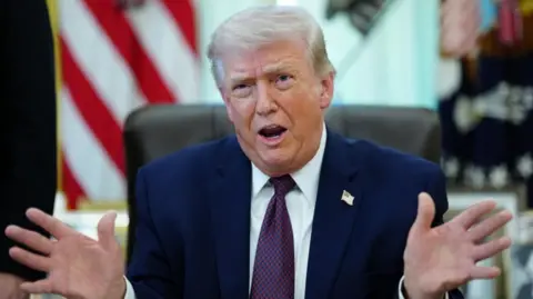 US President Donald J Trump announces an executive order on election integrity in the Oval Office of the White House in Washington, DC, USA, 31 March 2026.