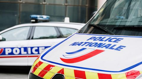 The bonnet of a French police car