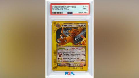 A mint condition Pokemon Skyridge Charizard Holo