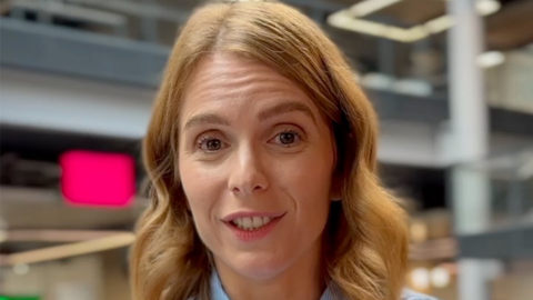 Kate Morgan, who has light brown shoulder length hair and brown eyes