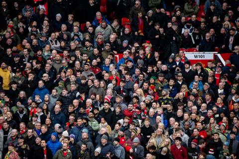 Crowd inside Old Trafford