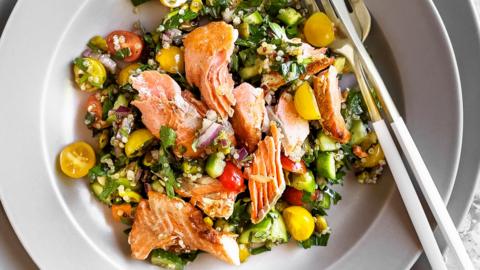 Salmon quinoa salad