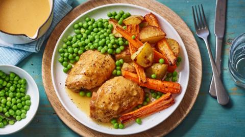 Roast chicken dinner for one