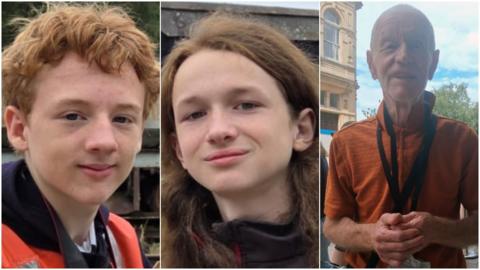 Three separate photos showing Josh, Taylor and Nick, all smiling in portrait shots